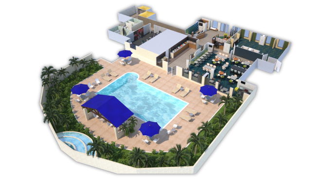 3D Rendering: SpringHill Suites, Boca Raton